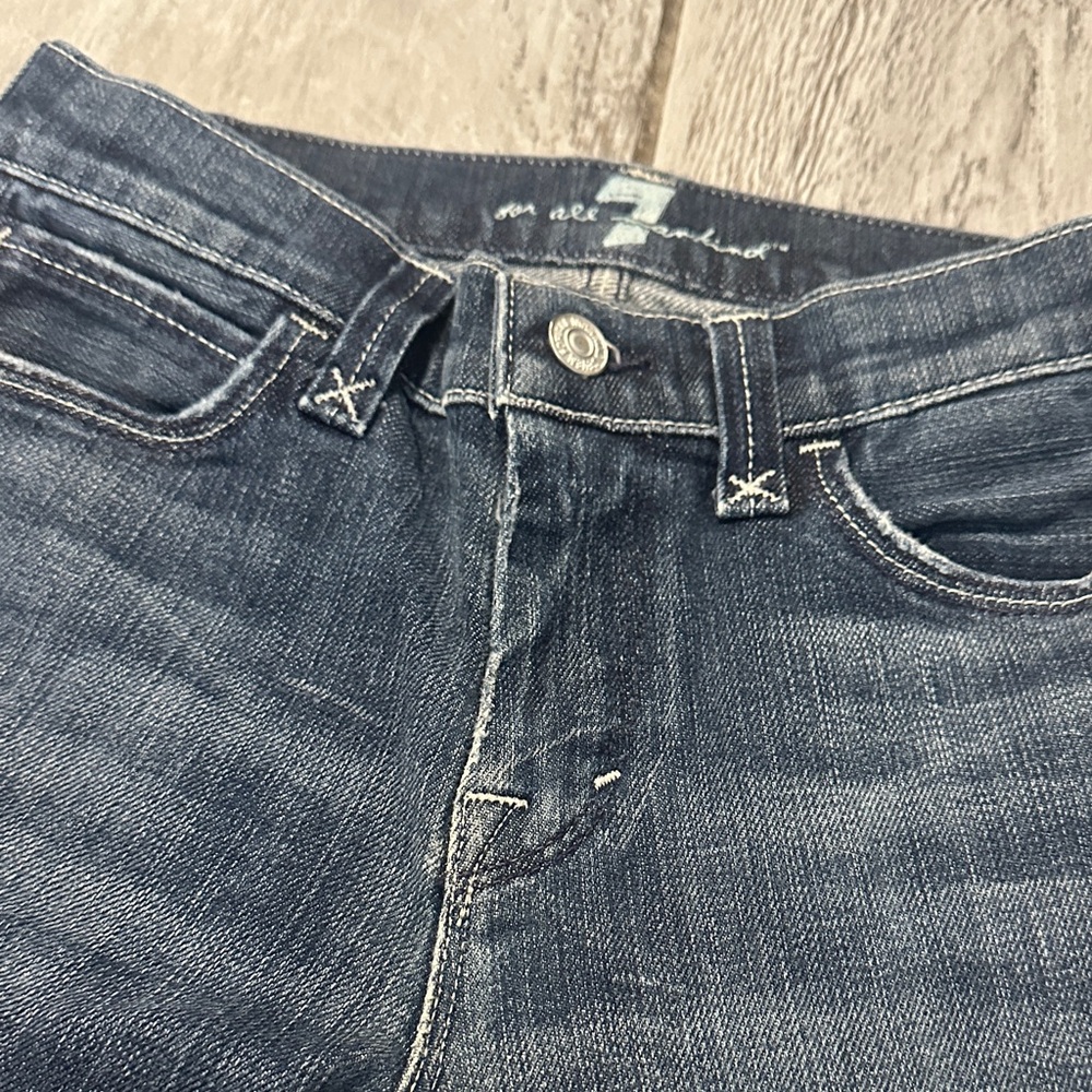 7 For All Mankind Women's Dark Blue Skinny Jeans 31W
